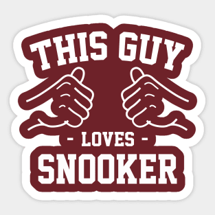 This guy loves snooker Sticker